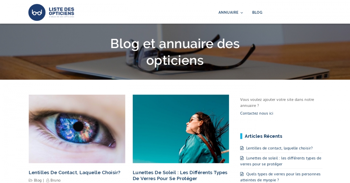 Liste Opticiens, le blog et annuaire de la vue et de l'optique