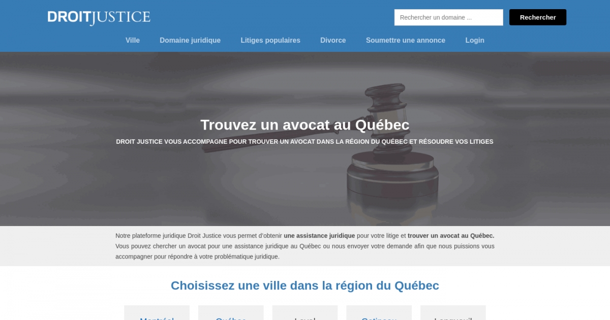 Droit-justice.com, Adresse Et Avis Sur Le Bottin