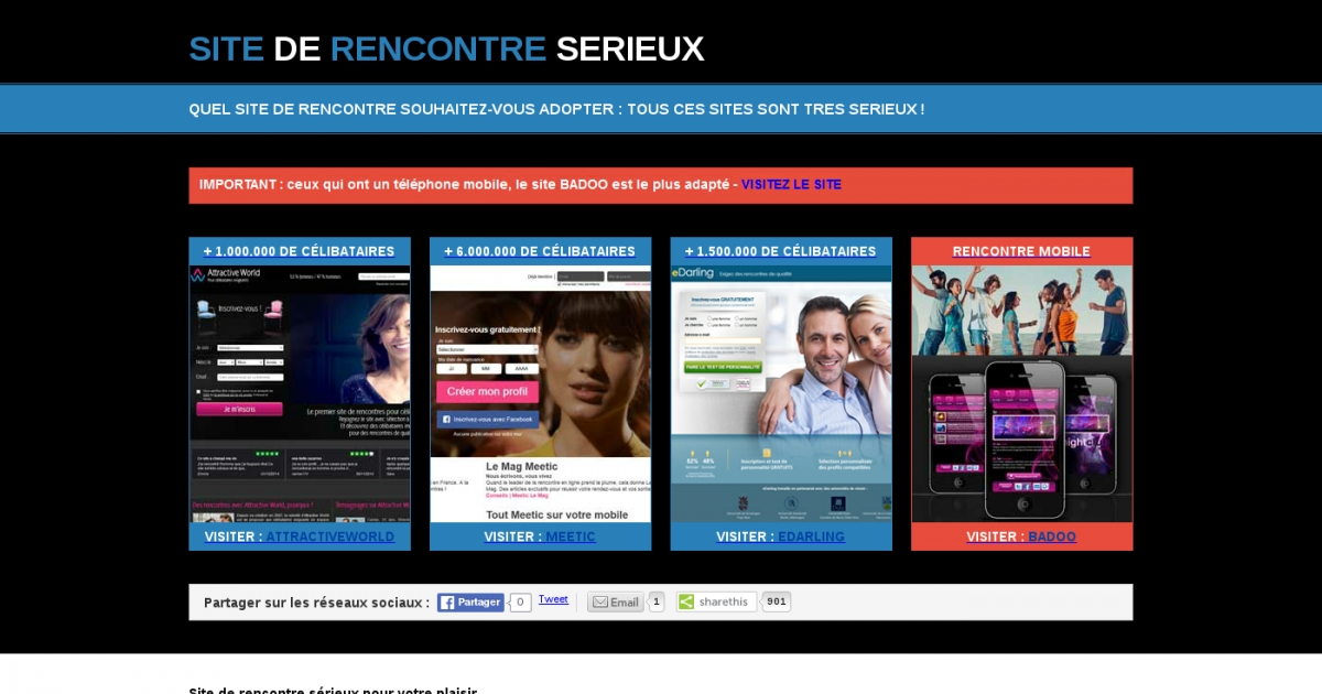 site de rencontre très sérieux