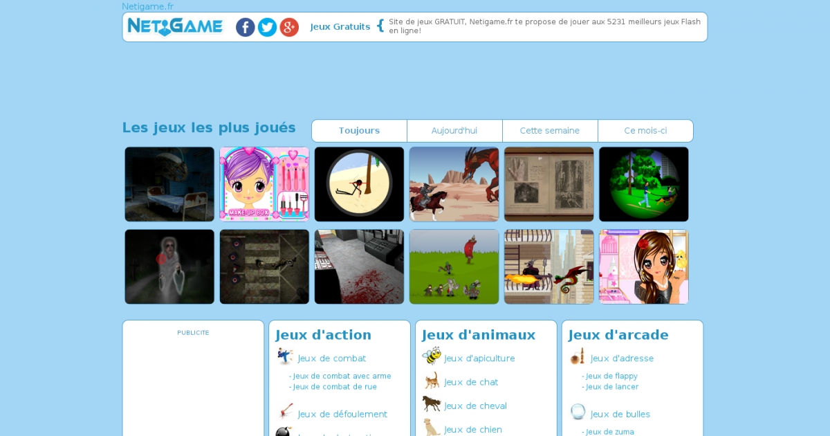 Netigame Site De Jeux HTML5 En Ligne Et Gratuits