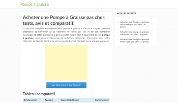 Pompe à graisse, votre guide d’achat et de conseils sur les pompes à graisse