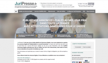 Juripresse - Annonces Légales dans toute la France avec attestation immédiate