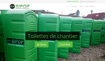 Sipop, entreprise de vente et de location de cabanes, toilettes et roulottes