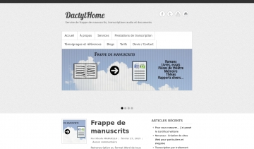 Dactyl Home, spécialiste de la frappe de manuscrits et de documents