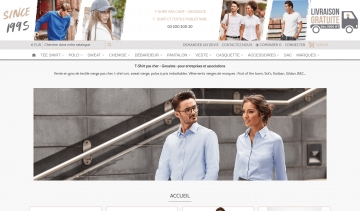 T-shirt-pas-cher.com : leader de la vente en gros de textiles vierges de marques