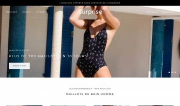 SURPRISE, boutique de maillots de bain 100 % recyclés pour homme