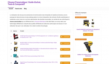 Cloueur pneumatique : le guide d'achat