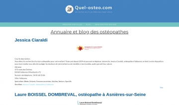 Quel Ostéo, blog et annuaire sur l'ostéopathie