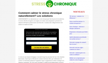 Tout ce que vous devez savoir sur le stress chronique