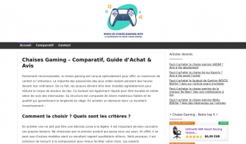 Izi chaise gaming, guide web pour bien choisir votre chaise gaming