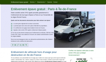 Enlèvement d'épave gratuit à Paris et en Île de France