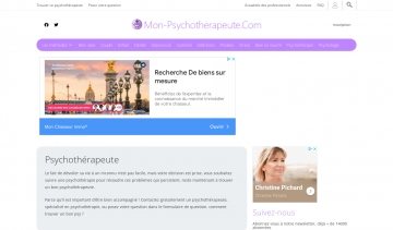 Plateforme de mise en relation entre psychothérapeutes qualifiés et particuliers