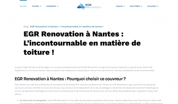 EGR Rénovation : votre spécialiste de charpente et de toiture sur Nantes