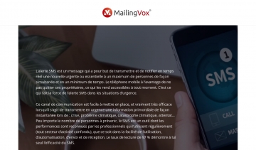 Alertes SMS, transmettez vos messages en temps réel