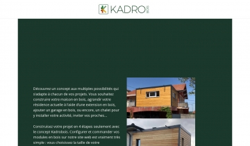 Kadro, fournisseur de kits pour extension ossature en bois