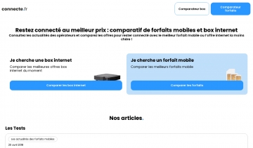 Connect.fr, site d'information sur les forfaits mobiles et les box internet des opérateurs