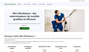 Mes dératiseurs, votre expert en dératisation à Paris et en Oise