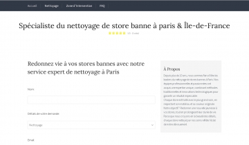 nettoyage store banne à Paris et Île de France