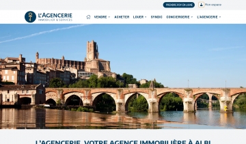 Capture d'écran du site de l'Agencerie Albi