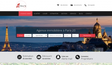 Capture d'écran du site Brew's Immo, agence immobilière à Paris 20