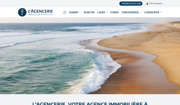 Capture d'écran du site de L'Agencerie Hossegor