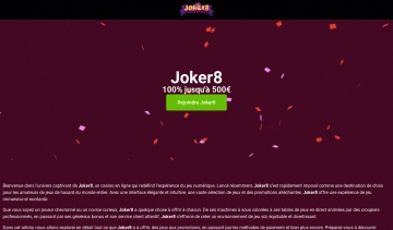 Joker8, votre casino en ligne