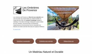 La référence des ombrières de Provence en fibre de coco naturelle