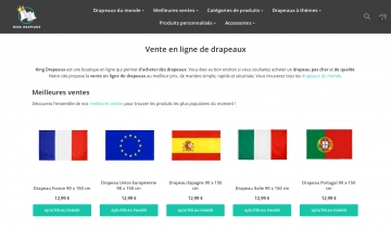 King Drapeaux : Achetez des drapeaux de qualité en ligne