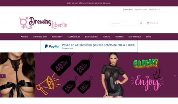 Dressing Libertin boutique en ligne de tenues, robes, lingeries sexy et coquines.