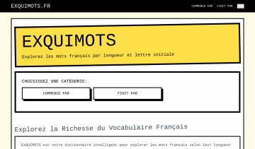 EXQUIMOTS : Votre dictionnaire français et intelligent en ligne