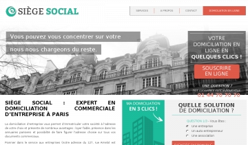 Siège Social, service de domiciliation commerciale d'entreprises