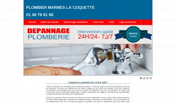 Plombier Marnes La Coquette, entreprise de plomberie moins chère