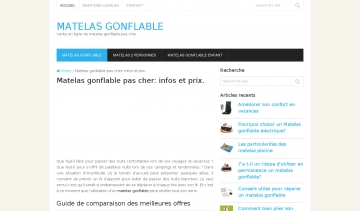 Matelas gonflables, guide d'informations et comparateur