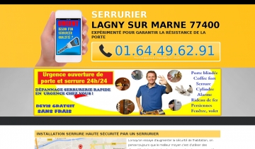 Serrurier Lagny sur Marne, services moins chers en serrurerie