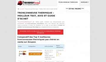 Guide d'achat sur les tronçonneuses thermiques