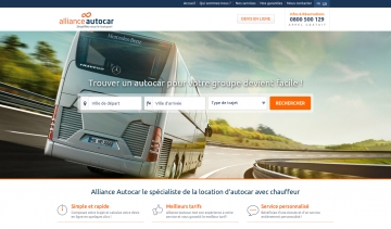 Alliance Autocar, site de location de bus et d'autocar en ligne