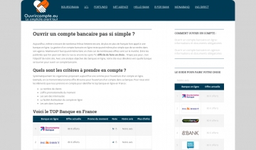 Ouvrircompte, comparateur objectif des banques en ligne en France