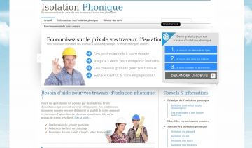 Isolation phonique, devis en ligne et travaux d'isolation