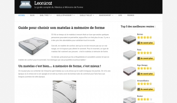 Leonicat, guide pour comparer les matelas à mémoire de forme