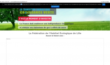 Fédération Habitat Ecologique Lille, votre solution en énergies renouvelables.