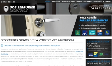 SOS Serrurier Grenoble, entreprise de serrurerie sise à Grenoble