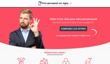 Le prêt personnel en ligne, obtenez un prêt pour particulier au meilleur taux.