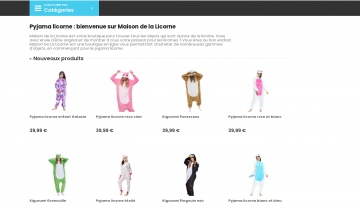 Maison de la licorne, disposez des pyjamas de qualité