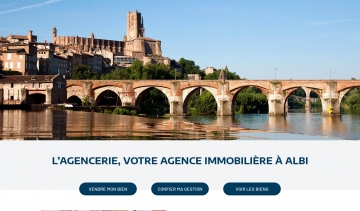 Capture d'écran du site de l'Agencerie Albi