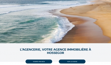 Capture d'écran du site de L'Agencerie Hossegor