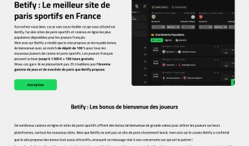 Betify, un site dédié aux amateurs de jeux et de paris sportifs