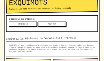 EXQUIMOTS : Votre dictionnaire français et intelligent en ligne