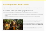 Poulailler-pas-cher.com, site d'informations sur le choix du poulailler pas cher