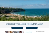 Capture d'écran du site de l'agence immobilière L'Agencerie à Anglet